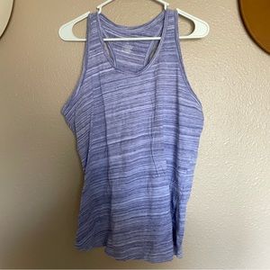 tek gear Lavender Striped Racerback Tank Top